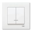 COMUTATOR CU LED VIKO KARRE ALB