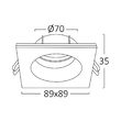 CARCASA NEGRU PATRAT PT GU5.3/GU10 TETRA-IP54