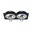CARCASA NEGRU PATRAT 2xGU5.3 SPOTTI-S