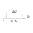 CARCASA ALB-NEGRU ROTUND PT MR16 GATA-TR-1