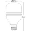 BEC LED 38W T120 6500K 4260LM E27 PREMIUM