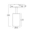 SPOT LED PE SINA MAGNET M20 TRC060, 3IN1, 18W, 1580LM , NEGRU, TUYA-LAN