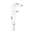 CORP EXT SPIKE 8W 2A 2in1 RND IP65 NEGRU SOLAR
