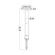 CORP EXT SPIKE 2B 8W 2in1 SQR IP65 NEGRU SOLAR