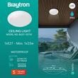 PLAFONIERA CU SENZOR 1xE27 NAPOLI-PC D:270mm IP65 ALB