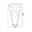 PRIZA PORTABILA SCHUKO CAUCIUC IP44 16A 230V NEGRU BRAYTRON