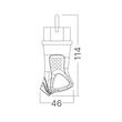 STECHER SCHUKO CU MANER CAUCIUC IP44 16A 230V NEGRU BRAYTRON