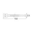 BRIDA PLASTIC 2,5x150mm 100buc/PAC PA66 ALB BRAYTRON