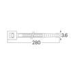 BRIDA PLASTIC 3,6x280mm ALB 100buc/PAC PA66-BRAYTRON