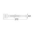 BRIDA PLASTIC 4,8x370mm NEGRU 100buc/PAC PA66-UV BRAYTRON