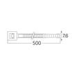 BRIDA PLASTIC 7,6x500mm ALB 100buc/PAC PA66-BRAYTRON