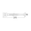 BRIDA PLASTIC 7,6x370mm NEGRU 100buc/PAC PA66-UV BRAYTRON