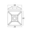 SUPORTI pt BRIDA, CU ADEZIV 28x28mm PA66 ALB 100BUC/PAC
