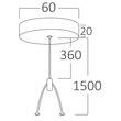 KIT SUSP 3x0.50 L:160CM PT CIL 20X120CM NEGRU