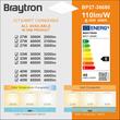 LED PANEL SLIM 28-33-40W 4400LM 595X595 ALB 3in1 BRAYTRON
