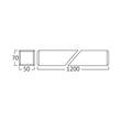 CORP LED SUSPENDAT RECTA 36W 6500K, 3240lm, cu kit emergenta 3ore, ALB