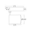 SPOT LED PE SINA ALB 6000K 40W 3600LM COB BR PLUS