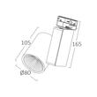 SPOT LED PE SINA ALB 3000K 30W 2660LM TRIFAZIC