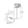 SPOT LED PE SINA ALB 5000K 40W 3600LM COB BR PLUS