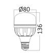 BEC LED 18W T80 3000K 1760LM E27