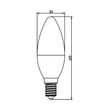 BEC LED 5W C37 PLS 3000K E14 400LM LUMANARE