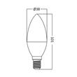 BEC LED 6.5W C37 PLS 6500K E14 560LM LUMANARE