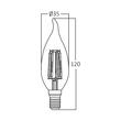 BEC LED CU FILAMENT TR 6W C35T E14 3000K FLACARA
