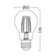 BEC LED CU FILAMENT TR 6W A60 660LM 2700K E27