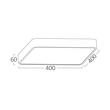PLAFONIERA LED 36W 3in1 NEGRU BLADE SQR