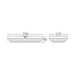 PLAFONIERA LED 12W 3in1 D:206MM IP65 ALB BULKHEAD ELP