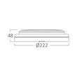 PLAFONIERA LED 18W 3in1 D:222MM IP65 ALB BULKHEAD RND