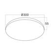 PLAFONIERA LED 24W 6500K IP20 D300 RND