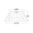 SPOT CU LED ROTUND D12 14W 3in1 IP54 ALB