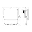 PROIECTOR LED SLIM 20W 3in1 IP65 ALB