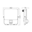 PROIECTOR LED SLIM 30W 3in1 + SENZOR IP54 ALB