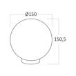 GLOB 15CM ALB CU DULIE E27