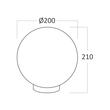 GLOB 20CM ALB CU DULIE E27