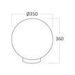 GLOB 35CM TRANSPARENT CU DULIE E27