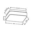PLAFONIERA LED 40W 3000/4000/6500K IP20 JADE SQR