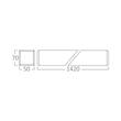 CORP LED SUSPENDAT RECTA 45W 4000K, 4050lm  NEGRU