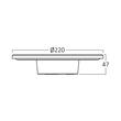 CORP LED PENTRU PERETE-12W-3000K-IP65-ROTUND ALB
