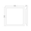 LED PANEL SLIM 40W 4800lm 595X595 ALB 3in1 BRAYTRON