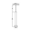 CORP SUSP.LED PE SINA MAG. 7W 490lm 24gr. 3000K NEGRU
