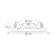 SPOT LED ROTUND ST 15W 1440LM 6500K D:198MM IP40