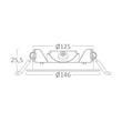 SPOT LED ROTUND ST 9W 790LM 4000K D:146MM IP40