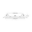 SPOT LED PATRAT ST 12W 1120LM 4000K D:170x170MM IP40