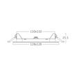SPOT LED PATRAT ST 6W 470LM 4000K D:128x128MM IP40