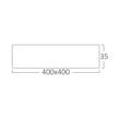 SPOT LED PATRAT PT 36W 3720LM 6500K D:403x403X38MM