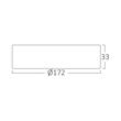 SPOT LED ROTUND PT 12W 1120lm 4000K ALB D:172MM IP40 