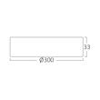 SPOT LED ROTUND PT 24W 2400lm 4000K ALB D:300MM IP40